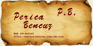 Perica Bencuz vizit kartica